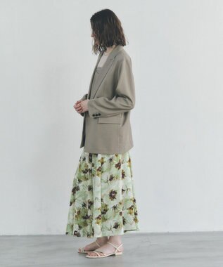 YECCA VECCA ロングテーラードジャケット Gray Beige