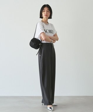 russet クラウズナイロンサークルミニショルダーバッグ(CE-1728) Black