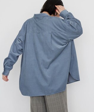 AMERICAN HOLIC Ｗポケットコーデュロイシャツ Sax