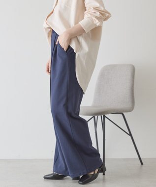 AMERICAN HOLIC センタータックワイドスウェットパンツ Dark Navy