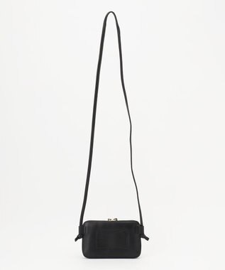 LA BAGAGERIE 【レザー×ステッチ】スクエアマルチポシェット ブラック