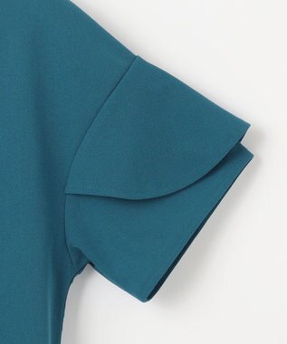 ANY SIS L 【前後着用・UVケア・洗える】2WAYジョーゼットジャージーフリル カットソー グリーン