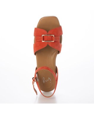 ing <ing>ローヒールウエッジサンダル オレンジ