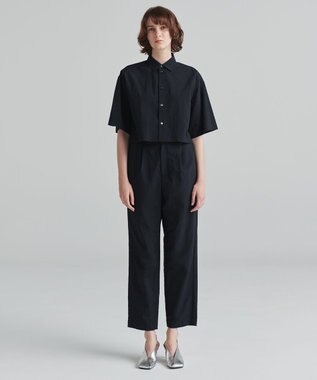 NAVE 【ReNAVE　撥水機能・UVカット・透湿・接触冷感・洗える】ナイロンタスランシャツ ブラック系