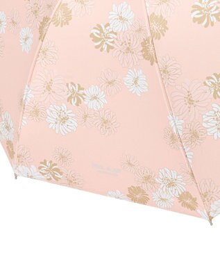 MOONBAT 【軽量】PAUL & JOE 晴雨兼用日傘 長傘 総柄クリザンテーム 一級遮光 遮熱 UV ピーチ