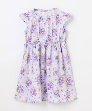 ANY KIDS 総柄 サマーワンピース アジサイ