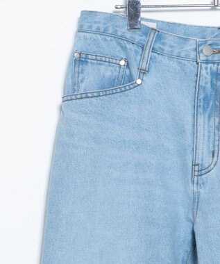 WEGO ルーズフィットフレアパンツ デニム淡色