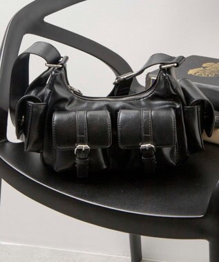 WEGO 金具デザインポケットショルダー ブラック