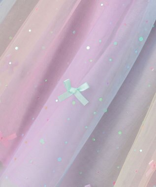 ANY KIDS リボン×ラメチュールスカッツ レインボー