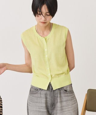 AMERICAN HOLIC 【2SET・接触冷感】カーディガン+ノースリーブニット Light Gray
