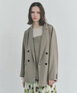 YECCA VECCA ロングテーラードジャケット Gray Beige