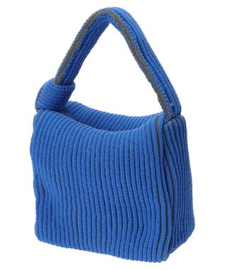 earth music&ecology ツートンリブワンショルバッグ Blue