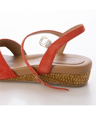 ing <ing>ローヒールウエッジサンダル オレンジ