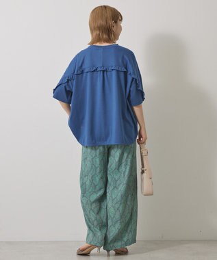 AMERICAN HOLIC バックフリルラウンドカットプルオーバー Deep Blue