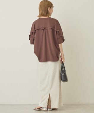 AMERICAN HOLIC バックフリルラウンドカットプルオーバー Charcoal Gray