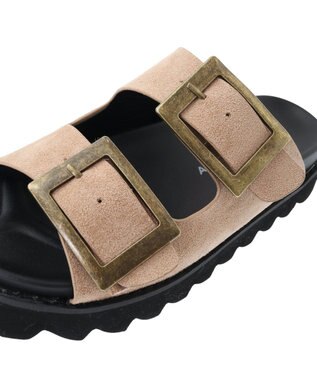 AMERICAN HOLIC バックルフラットサンダル Beige