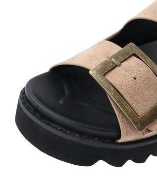 AMERICAN HOLIC バックルフラットサンダル Beige