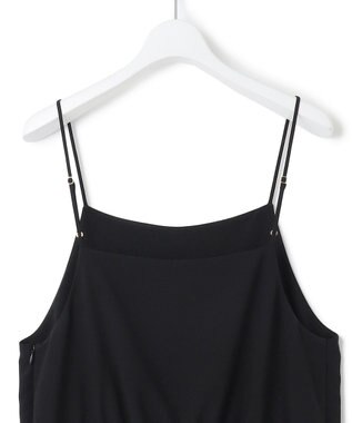 23区 【一部店舗限定/吸水速乾/UVカット/接触冷感/洗える】ストレッチジョーゼット オールインワン ブラック系