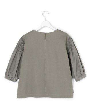 23区 S 【汗じみ防止/洗える】ギャザーディテール カットソー カーキ系