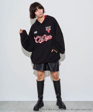 WEGO 【ユニセックス着用ITEM】別注NBAバルーンプルパーカー ブラック