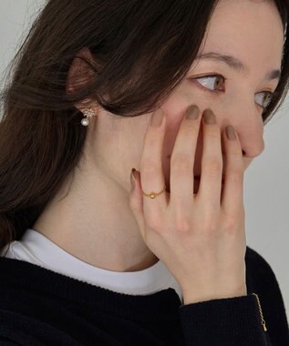 Phoebe 【金属アレルギー対応】プチフラワービジュースタッドピアス　オレンジ オレンジ