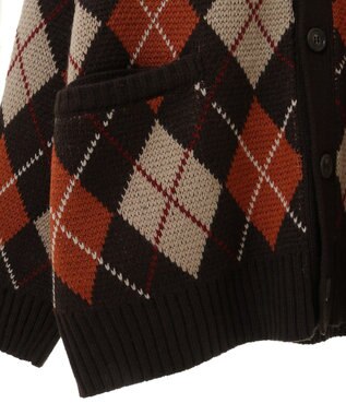 CRAFT STANDARD BOUTIQUE アーガイル柄カーディガン Brown