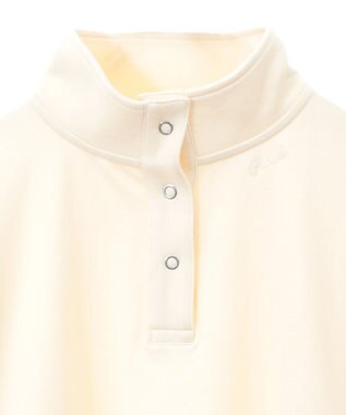 AMERICAN HOLIC 襟付き刺繍入りミニ裏毛プルオーバー Light Yellow