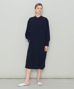 JOSEPH 【洗える】サテンジョーゼット　ドレス Navy