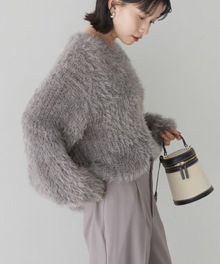 AMERICAN HOLIC シャギーニットプルオーバー Gray Beige