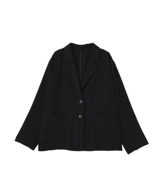 CRAFT STANDARD BOUTIQUE リネンライクオーバーサイズジャケット Black