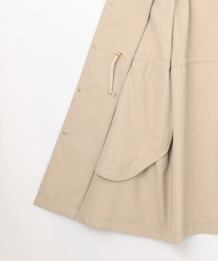 J.PRESS LADIES L 【洗える・撥水】ドライツイルストレッチ ノーカラー コート ベージュ系