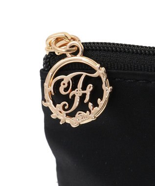 Maison de FLEUR サテンリボンティッシュケース Black