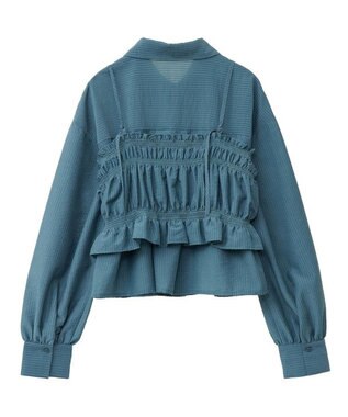 Green Parks ・ＥＬＥＮＣＡＲＥ　ＤＵＥ　ビスチェ付ショートシャツ Green