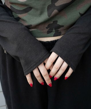 WEGO キーネックサイドドロストラグランロンT 柄1