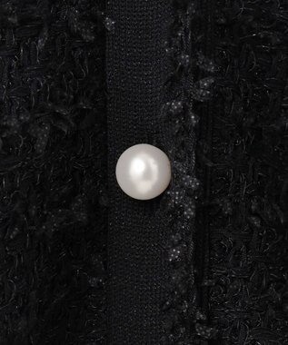 GRACE CONTINENTAL ラメツイードニットカーディガン ブラック