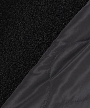 ANY L 【マフラー付き】キルトリバーシブルコート ブラック