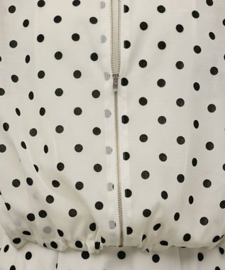 GRACE CONTINENTAL ドットフロッキーブルゾン ホワイト