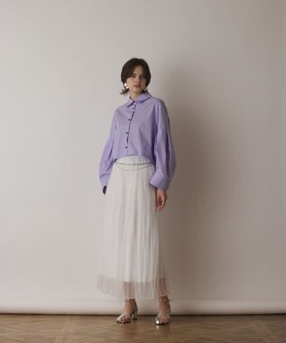 GRACE CONTINENTAL ビッグスリーブシャツ パープル