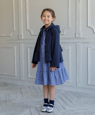 組曲 KIDS 【110-140㎝】【撥水】フリル マウンパ ネイビー