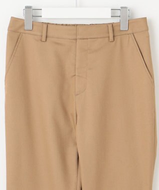 J.PRESS LADIES L 【洗える】シャンブレーサテン テーパード パンツ キャメル系