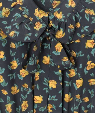 組曲 カッティングローズプリント ワンピース イエロー系5