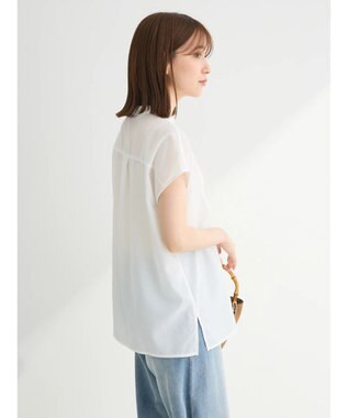 Green Parks ・ＥＬＥＮＣＡＲＥ　ＤＵＥ　ピンタックフレンチブラウス Off White