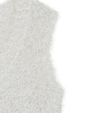 Green Parks フェザーヤーンニットベスト Ivory