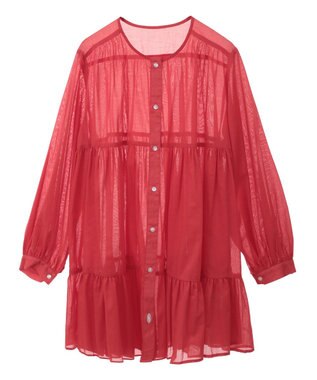 AMERICAN HOLIC シアーティアードロングブラウス Red