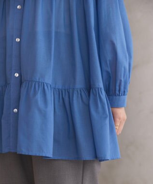 AMERICAN HOLIC シアーティアードロングブラウス Blue