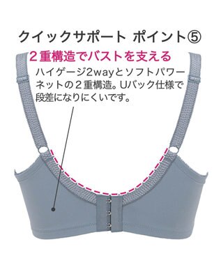 BRADELIS New York 【BRADELIS New York / コンパクト補整ブラ】クイックサポートブラ22A1 ブルー