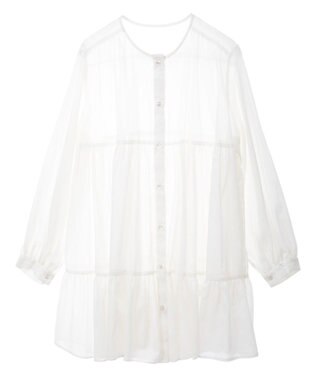 AMERICAN HOLIC シアーティアードロングブラウス Off White