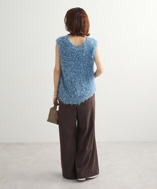Green Parks フェザーヤーンニットベスト Blue