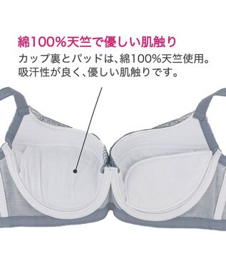 BRADELIS New York 【BRADELIS New York / コンパクト補整ブラ】クイックサポートブラ22A1 ブルー