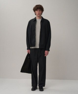 ATON LIGHT TC GABARDINE | ウォッシュドハリントンジャケット - UNISEX BLACK